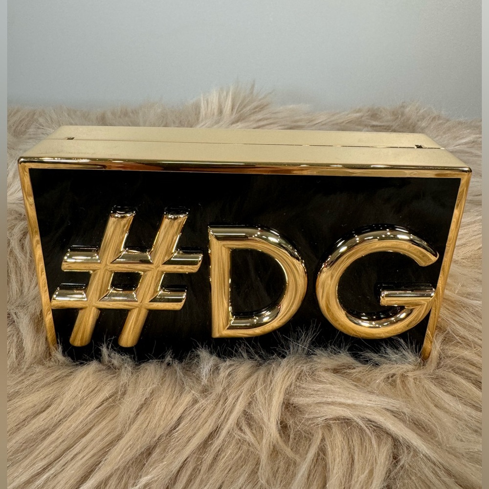 Authentic Dolce & Gabbana #dg Box Clutch/Shoulder Bag